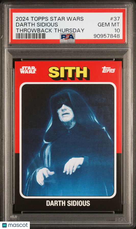 2024 Topps Star Wars Throwback Thursday Darth Sidious #37 PSA 10