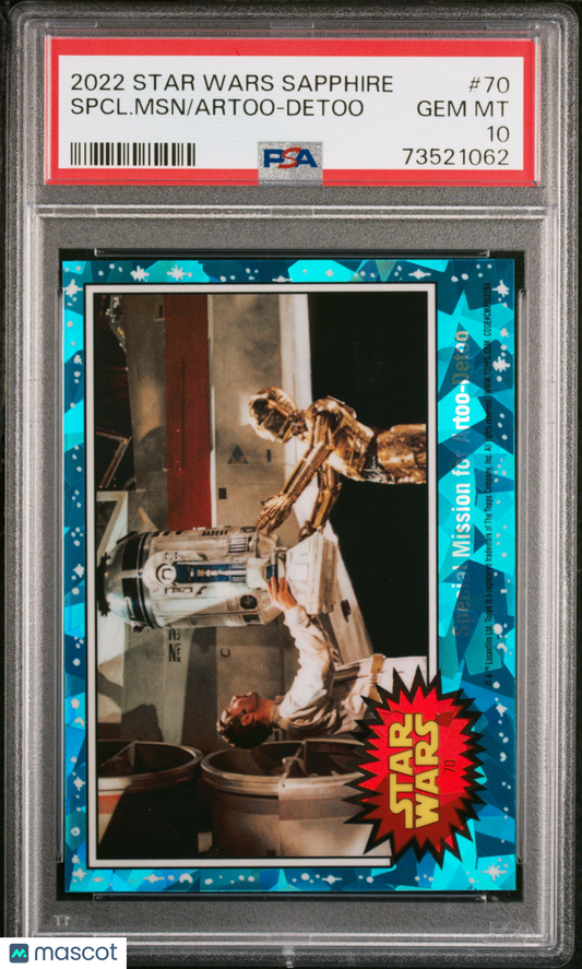 2022 Topps Chrome Sapphire Edition Star Wars Artoo-Detoo Spcl. MSN #70 PSA 10