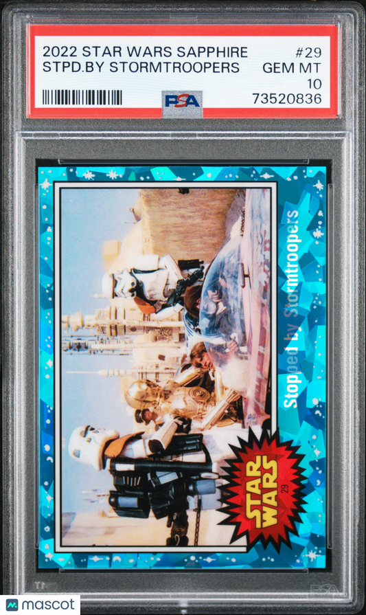 2022 Topps Chrome Sapphire Edition Star Wars Stpd. By Stormtroopers #29 PSA 10
