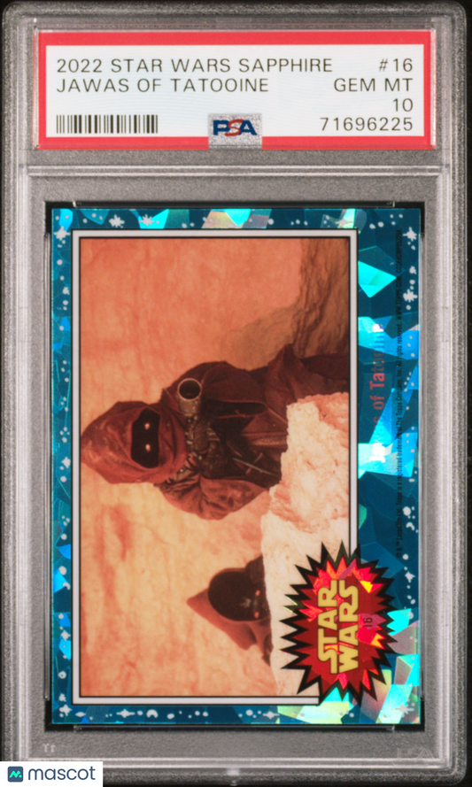 2022 Topps Chrome Sapphire Edition Star Wars Jawas Of Tatooine #16 PSA 10