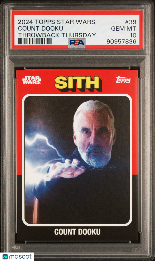 2024 Topps Star Wars Throwback Thursday Count Dooku #39 PSA 10