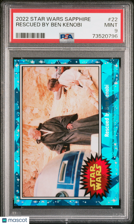 2022 Topps Chrome Sapphire Edition Star Wars Rescued By Ben Kenobi #22 PSA 9