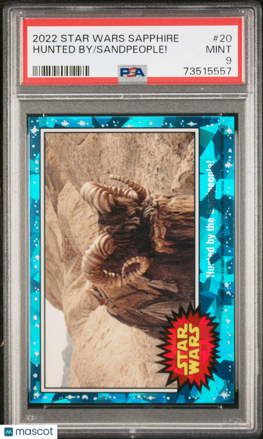2022 Topps Chrome Sapphire Edition Star Wars Sandpeople! Hunted By #20 PSA 9