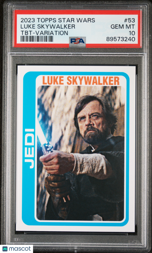 2023 Topps Star Wars Throwback Thursday VARIATION Luke Skywalker #53 PSA 10