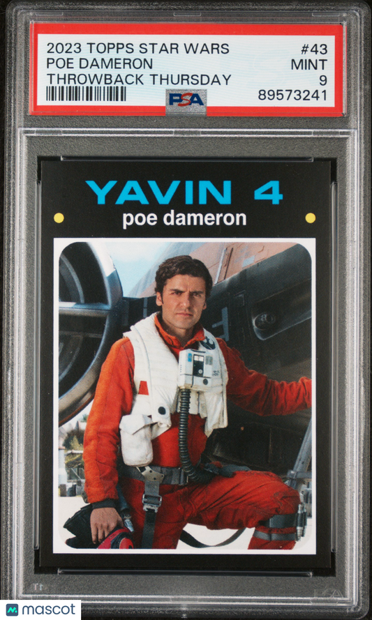 2023 Topps Star Wars Throwback Thursday Poe Dameron #43 PSA 9