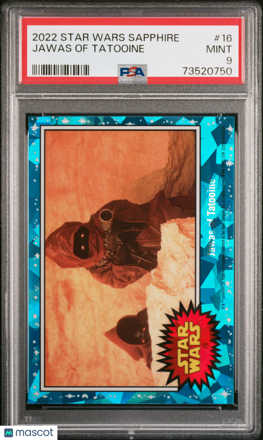 2022 Topps Chrome Sapphire Edition Star Wars Jawas Of Tatooine #16 PSA 9