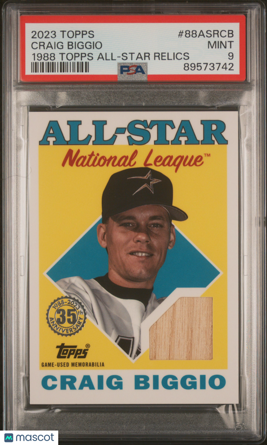 2023 Topps 1988 Topps All-Star Relics Craig Biggio #88ASRCB PSA 9 89573742