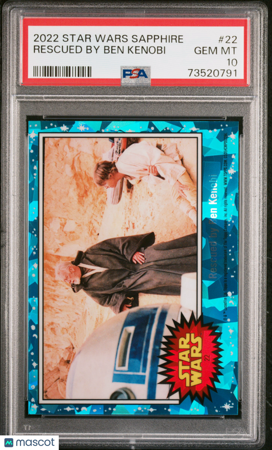 2022 Topps Chrome Sapphire Edition Star Wars Rescued By Ben Kenobi #22 PSA 10