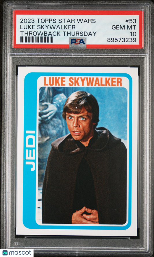 2023 Topps Star Wars Throwback Thursday Luke Skywalker #53 PSA 10