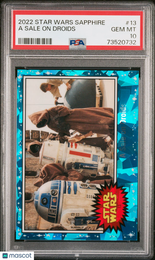 2022 Topps Chrome Sapphire Edition Star Wars A Sale On Droids #13 PSA 10