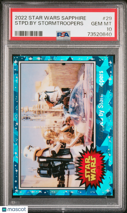 2022 Topps Chrome Sapphire Edition Star Wars Stpd. By Stormtroopers #29 PSA 10