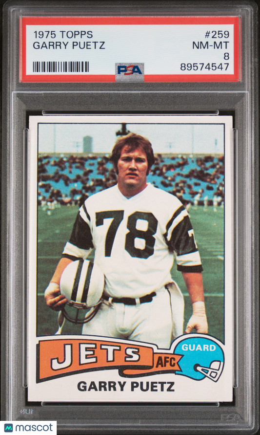 1975 Topps Garry Puetz Football Card #259 PSA 8 89574547