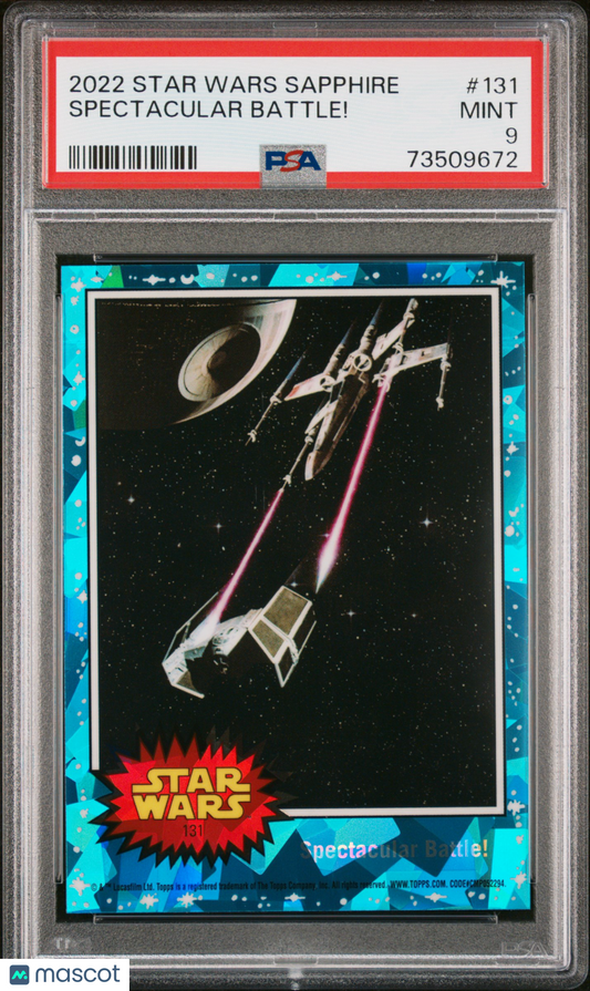2022 Topps Chrome Sapphire Edition Star Wars Spectacular Battle! #131 PSA 9