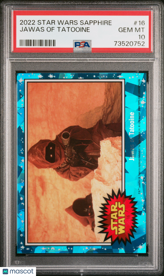2022 Topps Chrome Sapphire Edition Star Wars Jawas Of Tatooine #16 PSA 10