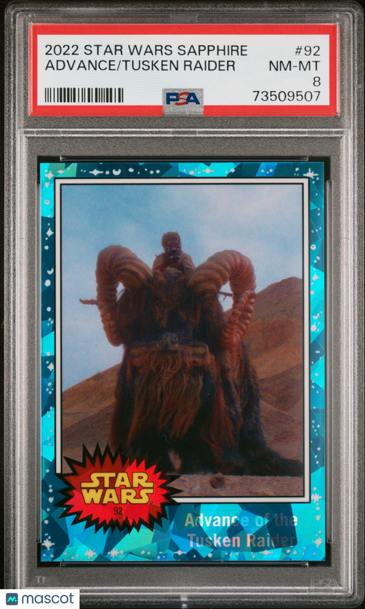 2022 Topps Chrome Sapphire Edition Star Wars Tusken Raider Advance #92 PSA 8