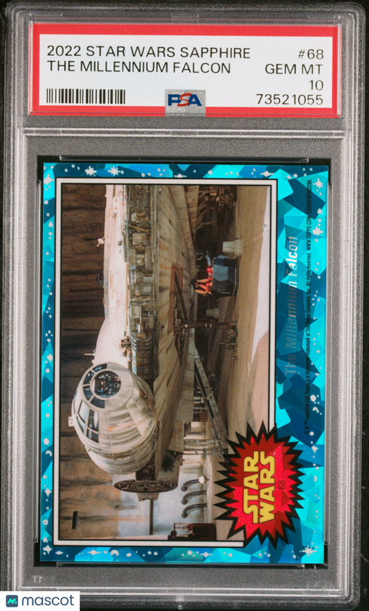 2022 Topps Chrome Sapphire Edition Star Wars The Millennium Falcon #68 PSA 10