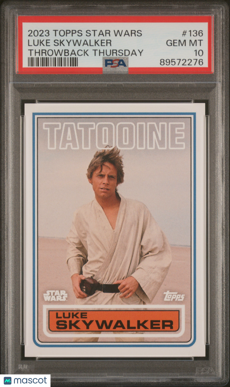 2023 Topps Star Wars Throwback Thursday Luke Skywalker #136 PSA 10