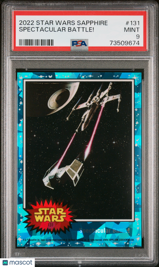 2022 Topps Chrome Sapphire Edition Star Wars Spectacular Battle! #131 PSA 9