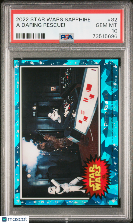 2022 Topps Chrome Sapphire Edition Star Wars A Daring Rescue! #82 PSA 10