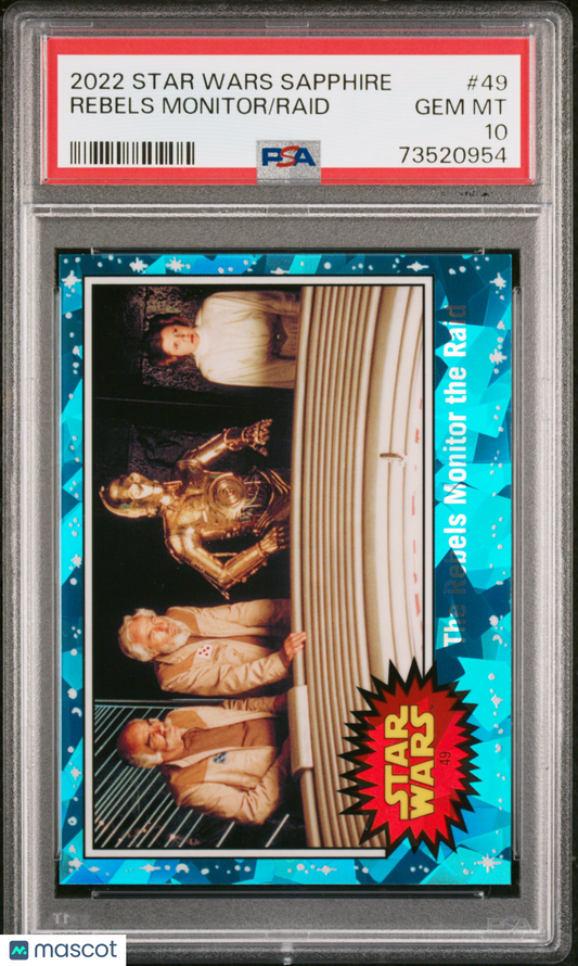 2022 Topps Chrome Sapphire Edition Star Wars Raid Rebels Monitor #49 PSA 10