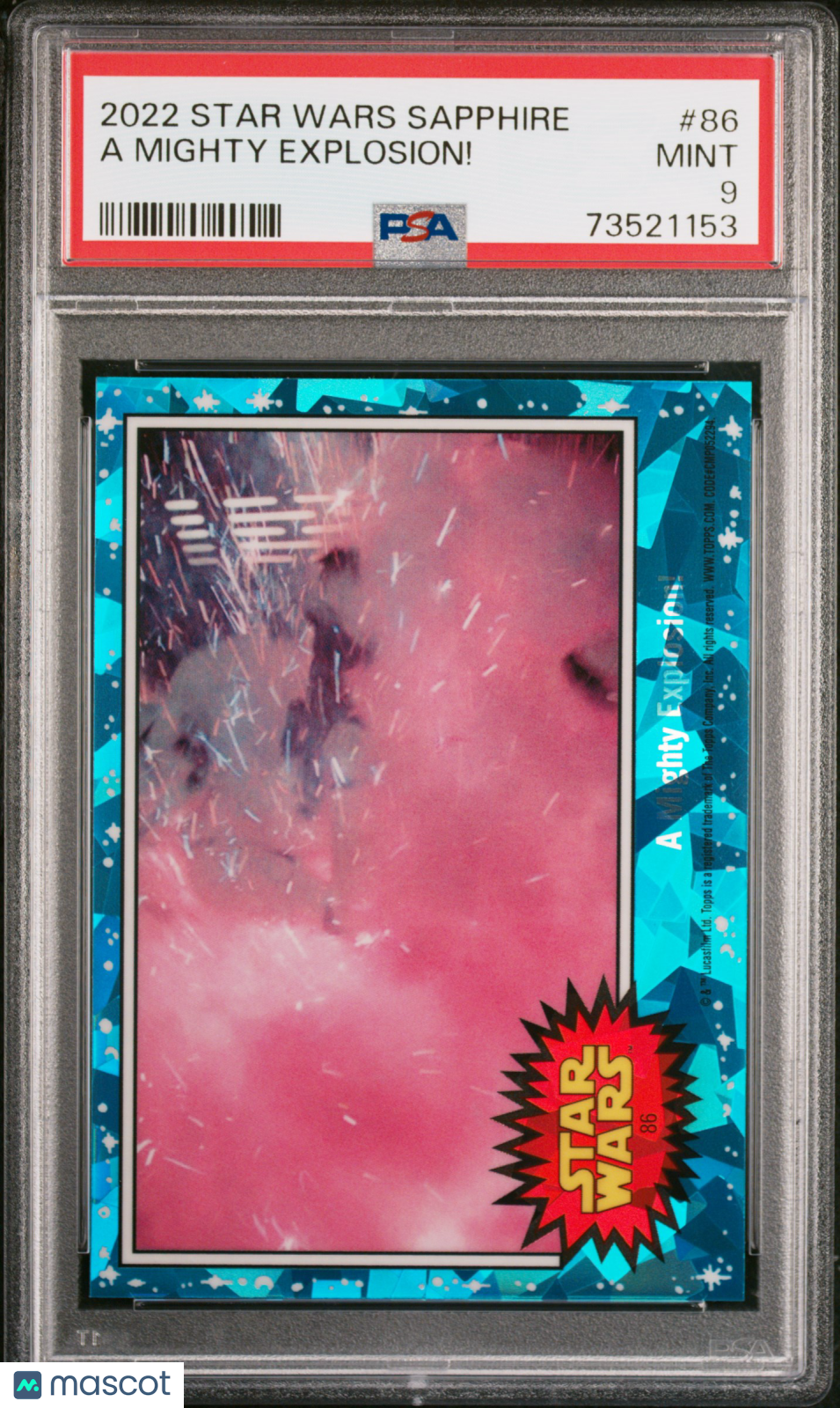 2022 Topps Chrome Sapphire Edition Star Wars A Mighty Explosion! #86 PSA 9