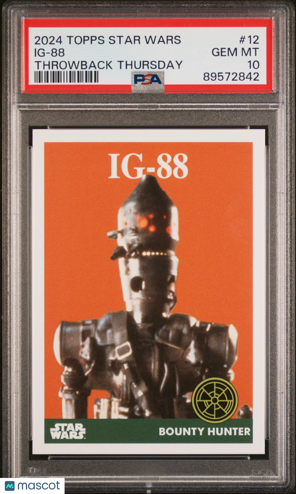 2024 Topps Star Wars Throwback Thursday Ig-88 #12 PSA 10