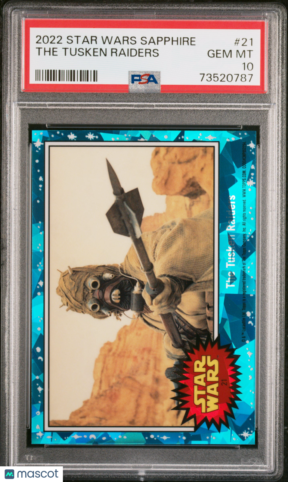 2022 Topps Chrome Sapphire Edition Star Wars The Tusken Raiders #21 PSA 10