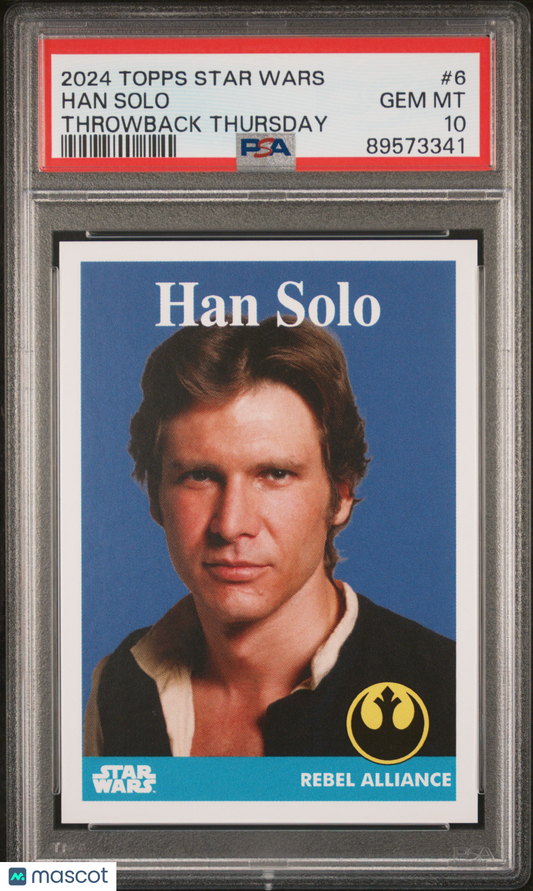 2024 Topps Star Wars Throwback Thursday Han Solo #6 PSA 10