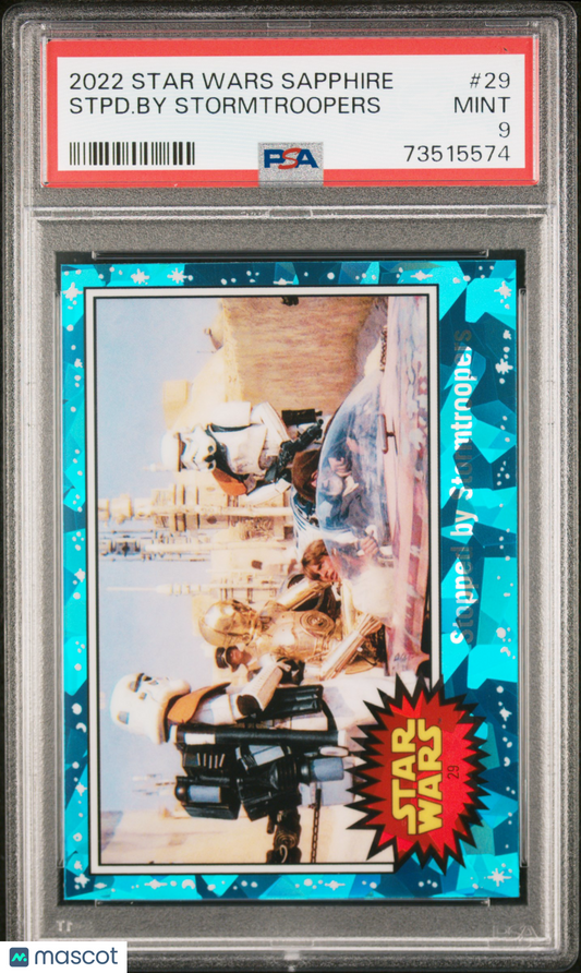 2022 Topps Chrome Sapphire Edition Star Wars Stpd. By Stormtroopers #29 PSA 9
