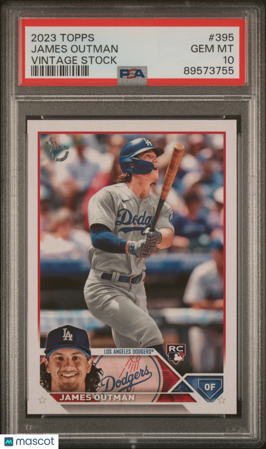 2023 Topps Vintage Stock James Outman Rookie Card #395 PSA 10 89573755