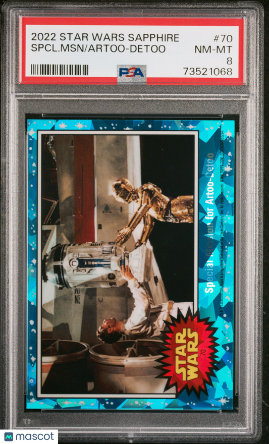 2022 Topps Chrome Sapphire Edition Star Wars Artoo-Detoo Spcl. MSN #70 PSA 8