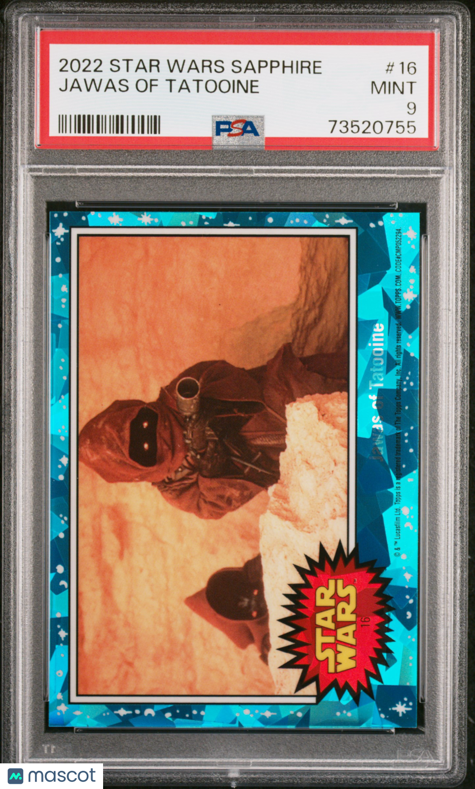 2022 Topps Chrome Sapphire Edition Star Wars Jawas Of Tatooine #16 PSA 9