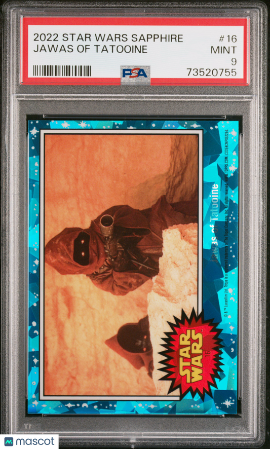 2022 Topps Chrome Sapphire Edition Star Wars Jawas Of Tatooine #16 PSA 9