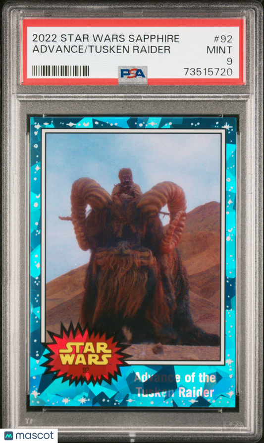 2022 Topps Chrome Sapphire Edition Star Wars Tusken Raider Advance #92 PSA 9