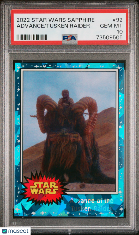 2022 Topps Chrome Sapphire Edition Star Wars Tusken Raider Advance #92 PSA 10