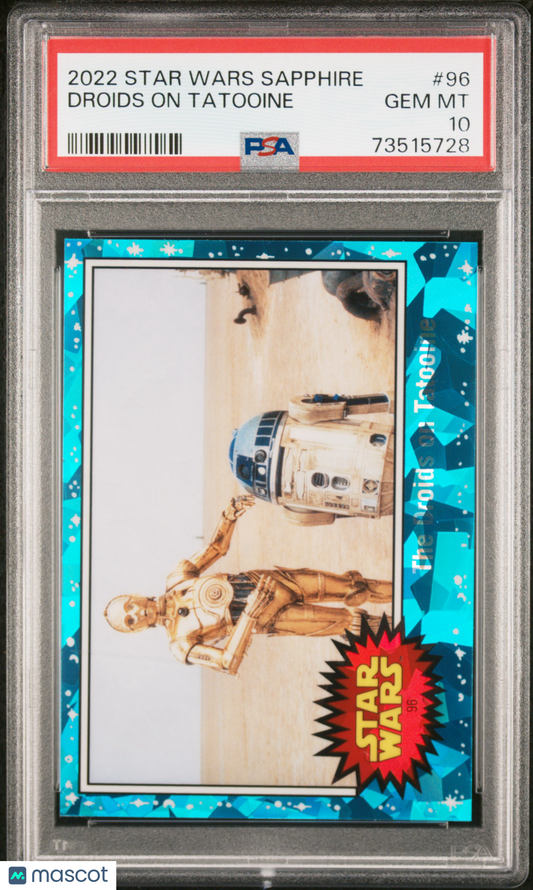 2022 Topps Chrome Sapphire Edition Star Wars Droids On Tatooine #96 PSA 10