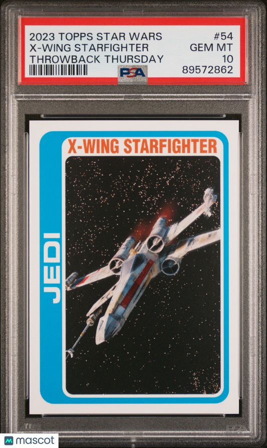 2023 Topps Star Wars Throwback Thursday X-Wing Starfighter #54 PSA 10