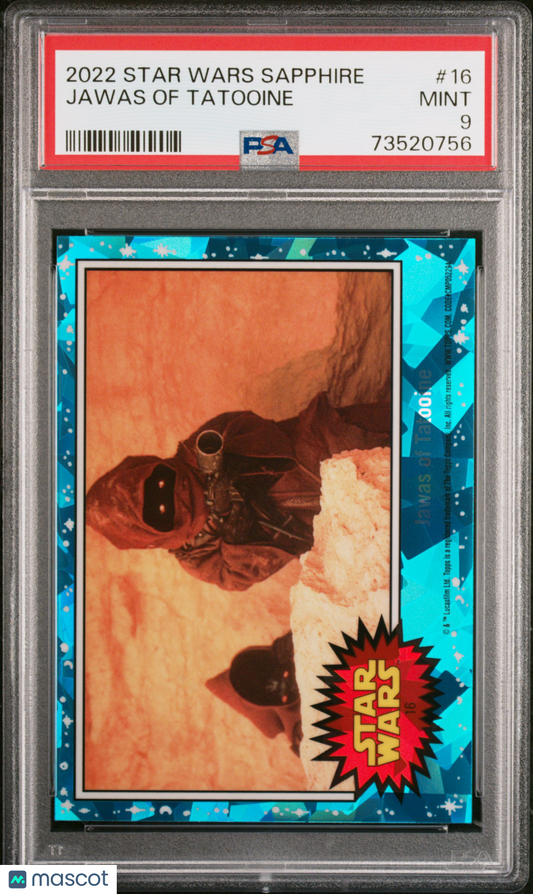 2022 Topps Chrome Sapphire Edition Star Wars Jawas Of Tatooine #16 PSA 9