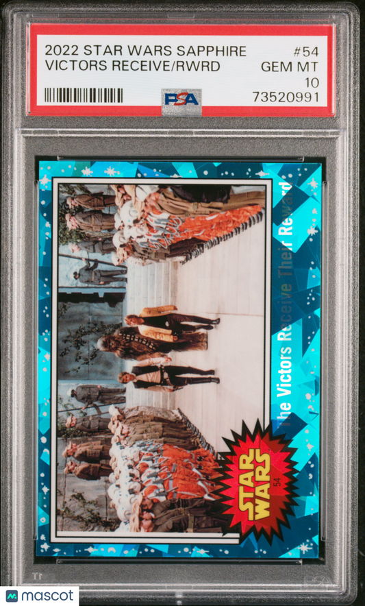 2022 Topps Chrome Sapphire Edition Star Wars Rwrd Victors Receive #54 PSA 10