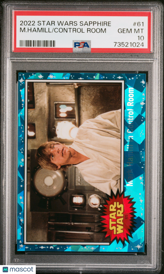 2022 Topps Chrome Sapphire Edition Star Wars Control Room M. Hamill #61 PSA 10