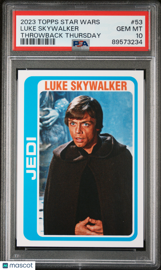 2023 Topps Star Wars Throwback Thursday Luke Skywalker #53 PSA 10
