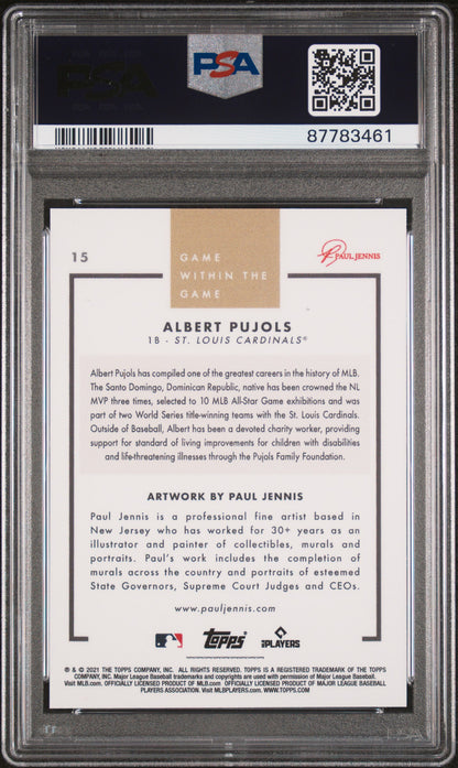 2021 Topps Game Within The Game Baseball Albert Pujols #15 PSA 10 87783461