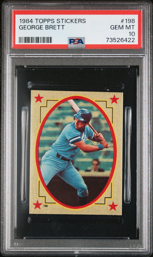 1984 Topps Stickers Baseball George Brett #198 Psa 10 73526422