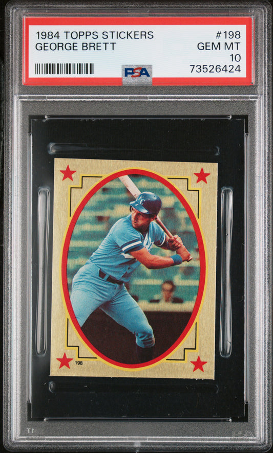 1984 Topps Stickers Baseball George Brett #198 Psa 10 73526424